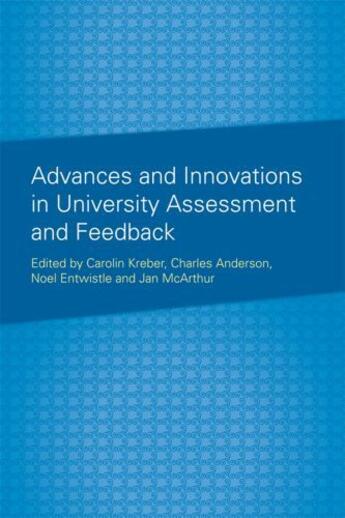 Couverture du livre « Advances and Innovations in University Assessment and Feedback » de Mcarthur Noel aux éditions Edinburgh University Press