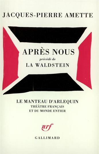 Couverture du livre « Apres nous / la waldstein » de Amette J-P. aux éditions Gallimard