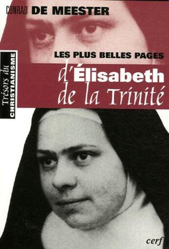 Couverture du livre « Les plus belles pages d'Elisabeth de la Trinité » de  aux éditions Cerf