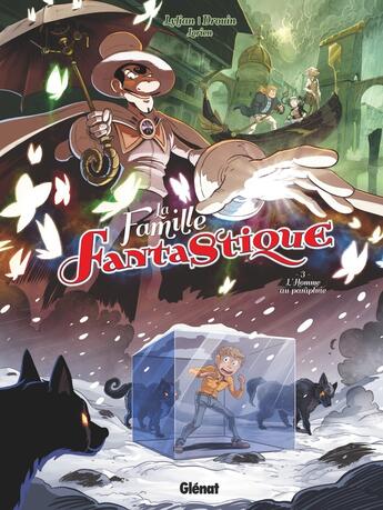 Couverture du livre « La famille fantastique Tome 3 : l'homme au parapluie » de Lylian et Paul Drouin aux éditions Glenat