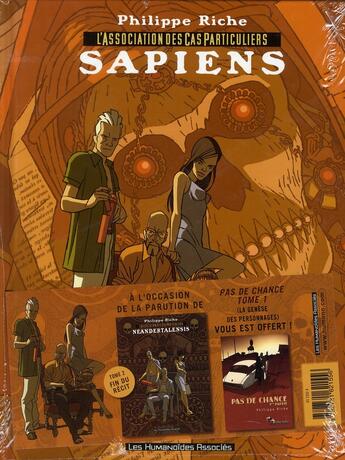 Couverture du livre « L'association des cas particuliers t.1 ; sapiens + pas de chance t.1 ; la genèse » de Philippe Riche aux éditions Humanoides Associes