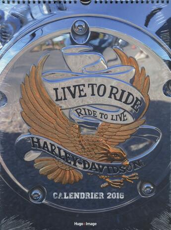 Couverture du livre « Calendrier mural 2016 ; Harley Davidson » de  aux éditions Hugo Image