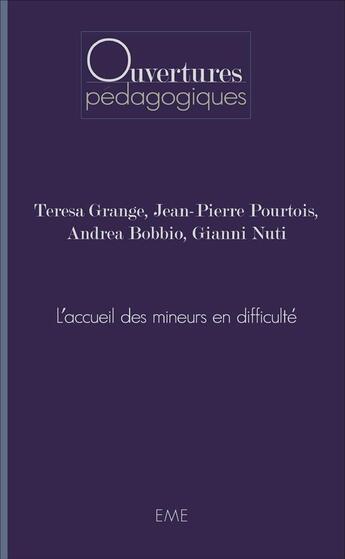 Couverture du livre « Accueil des mineurs en difficulté » de  aux éditions Eme Editions