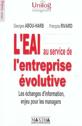 Couverture du livre « L'eai au service de l'entreprise evolutive » de Abou/Rivard aux éditions Maxima