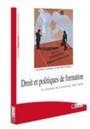 Couverture du livre « Droit et politiques de formation » de Will Luttringer aux éditions Demos