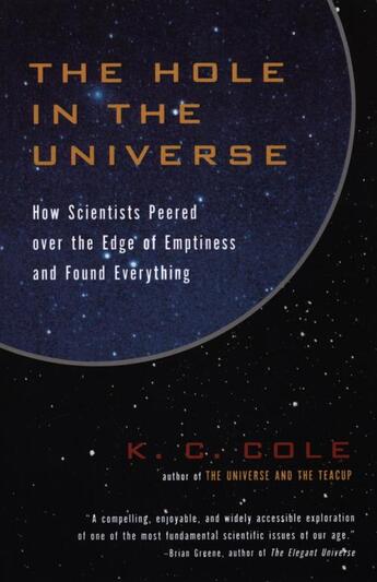 Couverture du livre « The Hole in the Universe » de Cole K C aux éditions Houghton Mifflin Harcourt