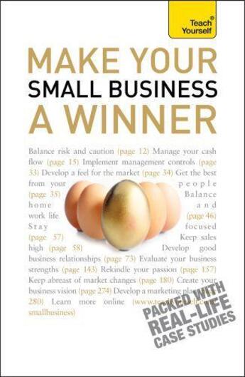 Couverture du livre « Make Your Small Business A Winner: Teach Yourself » de Hipkiss Anna aux éditions Hodder Education Digital