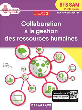 Couverture du livre « Collaboration à la gestion des ressources humaines ; livre de l'élève » de Sybille Geslin et Linda Haddab et Mickael Inphayvong aux éditions Delagrave