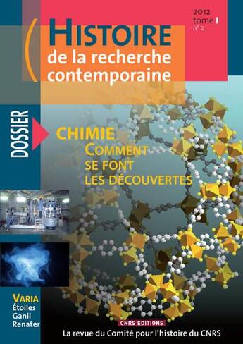 Couverture du livre « Histoire de la recherche contemporaine 2012t2 » de  aux éditions Cnrs