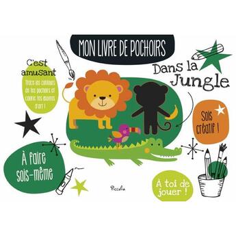 Couverture du livre « Mon livre de pochoir ; dans la jungle » de  aux éditions Piccolia