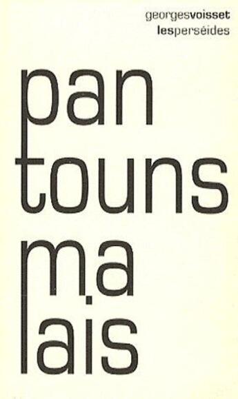 Couverture du livre « Pantouns malais » de Georges Voisset aux éditions Perseides