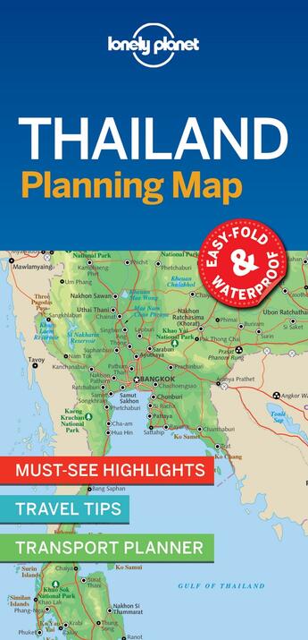 Couverture du livre « Thailand planning map 1ed -anglais- » de  aux éditions Lonely Planet France