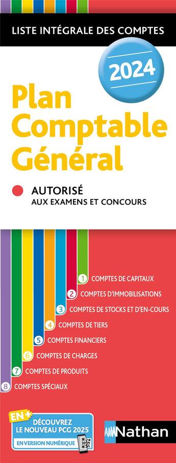 Couverture du livre « Plan comptable général (édition 2024/2025) » de Jean-Luc Siegwart aux éditions Nathan