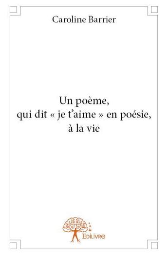 Couverture du livre « Un poeme, qui dit 