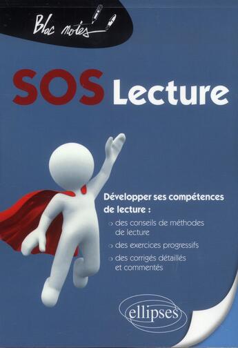 Couverture du livre « Sos lecture » de Seys Elisabeth aux éditions Ellipses