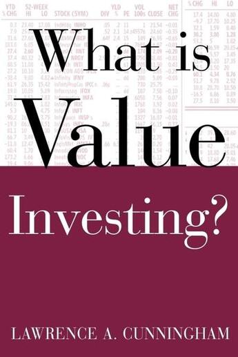 Couverture du livre « What is value investing? » de Lawrence Cunningham aux éditions Mcgraw-hill Education