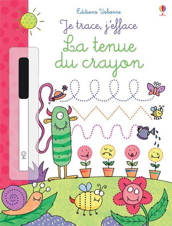 Couverture du livre « Je trace, j'efface : la tenue du crayon » de Kimberley Scott aux éditions Usborne