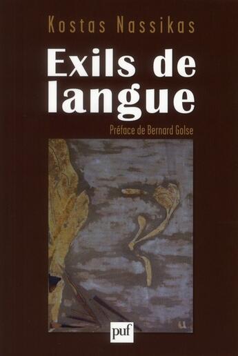 Couverture du livre « Exils de langue » de Kostas Nassikas aux éditions Puf