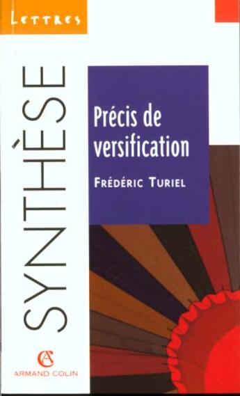 Couverture du livre « Précis de versification » de Frederic Turiel aux éditions Armand Colin