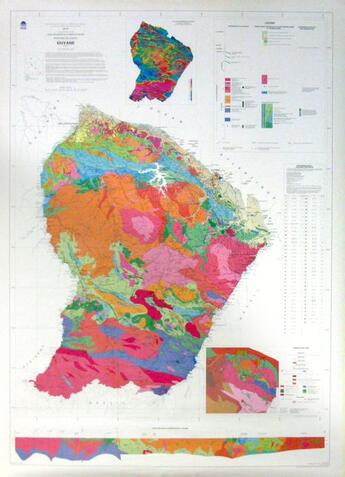 Couverture du livre « Carte géologique de la Guyane ; sans notice » de  aux éditions Brgm