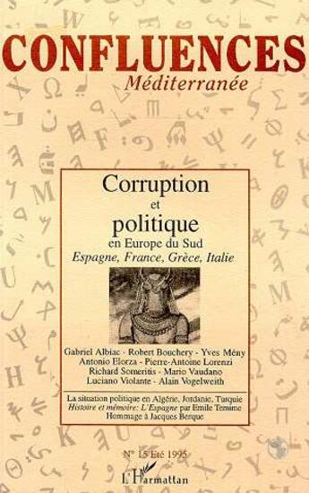 Couverture du livre « Corruption et politique en europe du sud - vol15 » de Ravenel/Chagnollaud aux éditions L'harmattan