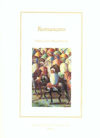 Couverture du livre « Romancero (broche avec rabats) » de  aux éditions Actes Sud