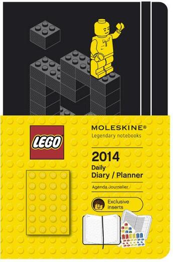 Couverture du livre « Agenda 2014 Lego journalier grand format noir » de Moleskine aux éditions Moleskine Papet