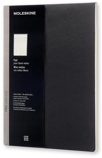 Couverture du livre « Bloc-notes - format a4 - couverture souple noire » de Moleskine aux éditions Moleskine