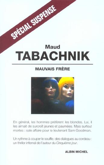 Couverture du livre « Mauvais Frère » de Maud Tabachnik aux éditions Albin Michel