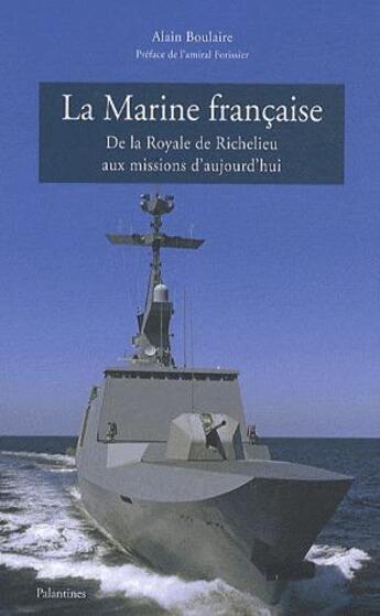 Couverture du livre « Histoire de la marine francaise » de Boulaire Boulaire aux éditions Palantines