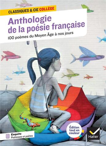 Couverture du livre « Anthologie de la poesie francaise : 100 poemes du moyen age a nos jours, 70 poetes et poetesses - to » de Cossa Blandine aux éditions Hatier