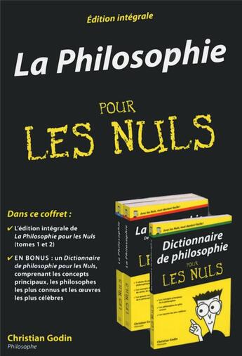 Couverture du livre « La philosophie pour les nuls ; intégrale ; coffret » de Christian Godin aux éditions First