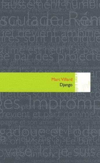 Couverture du livre « Django » de Marc Villard aux éditions Editions In8