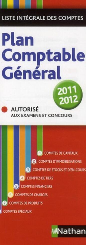 Couverture du livre « Plan comptable général (édition 2011/2012) » de  aux éditions Nathan