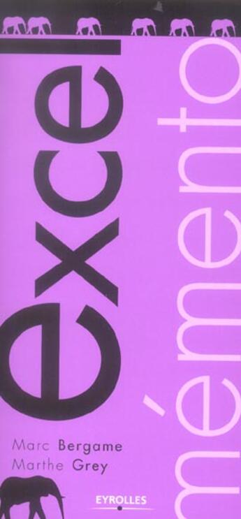 Couverture du livre « Memento excel » de Bergame M. aux éditions Eyrolles