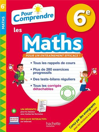 Couverture du livre « Pour comprendre maths 6e » de Rousseau/Clamart aux éditions Hachette Education