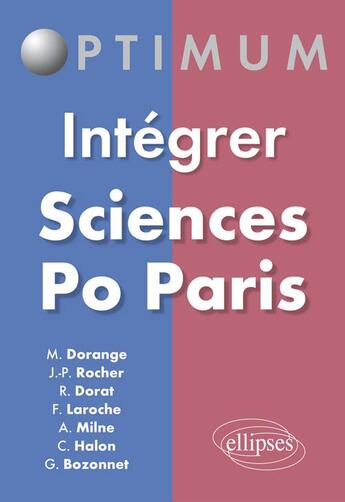 Couverture du livre « Intégrer sciences po Paris » de  aux éditions Ellipses