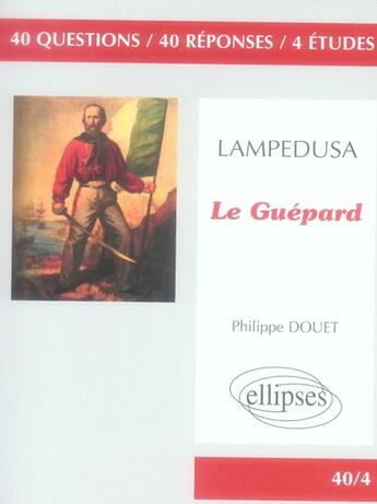 Couverture du livre « Le guépard de Lampédusa » de Douet aux éditions Ellipses Marketing