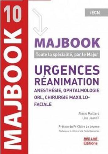 Couverture du livre « Majbook urgences reanimation ophtalmo orl » de Maillard/Jeantin aux éditions Med-line