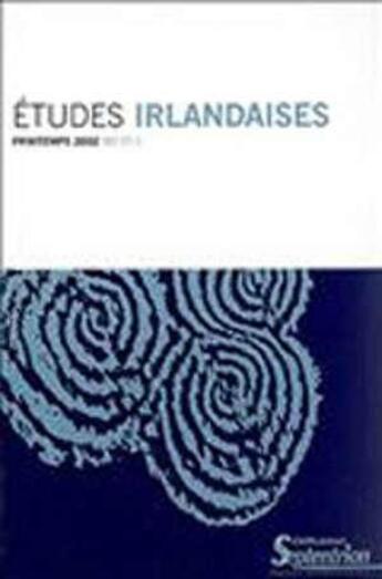 Couverture du livre « Revue etude irlandais 27 1 » de Pur aux éditions Pu De Rennes