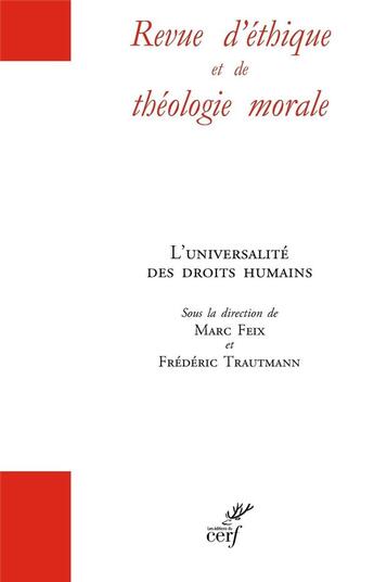 Couverture du livre « Revue d'ethique et de theologie morale hs - volume » de  aux éditions Cerf