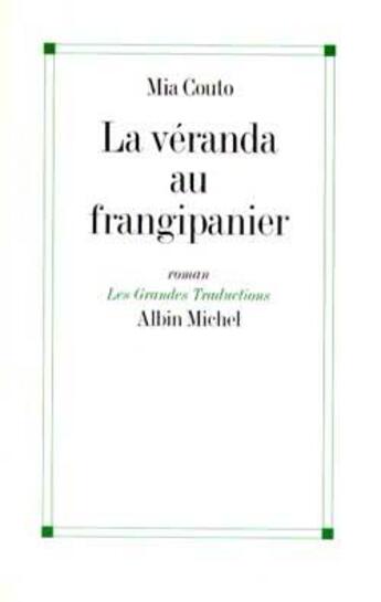 Couverture du livre « La véranda au frangipanier » de Couto-M aux éditions Albin Michel