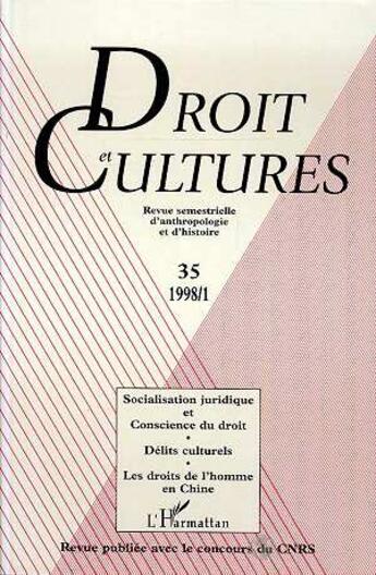 Couverture du livre « Socialisation juridique et conscience du droit - vol35 » de  aux éditions L'harmattan