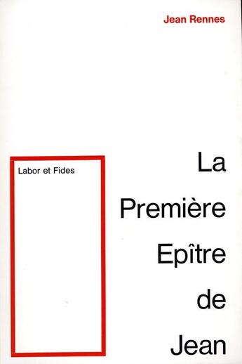 Couverture du livre « Premiere epitre de jean » de  aux éditions Labor Et Fides