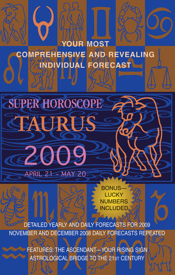 Couverture du livre « Taurus (Super Horoscopes 2009) » de Beim Margarete aux éditions Penguin Group Us