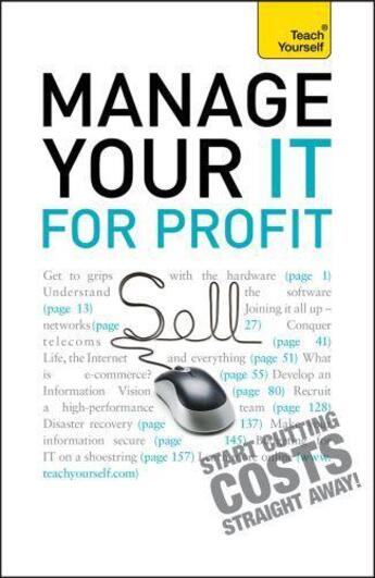 Couverture du livre « Manage Your IT For Profit: Teach Yourself » de Pagan Michael aux éditions Hodder Education Digital