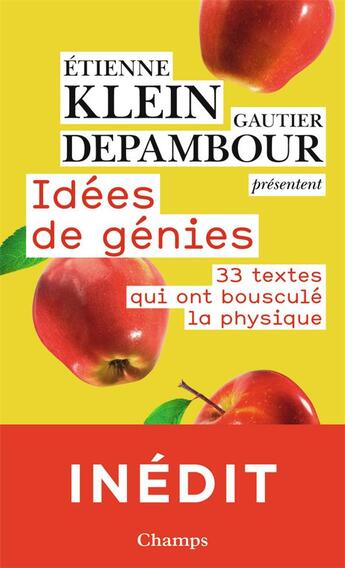 Couverture du livre « Idées de génies ; 33 textes qui ont bousculé la physique » de Etienne Klein et Gautier Depambour aux éditions Flammarion