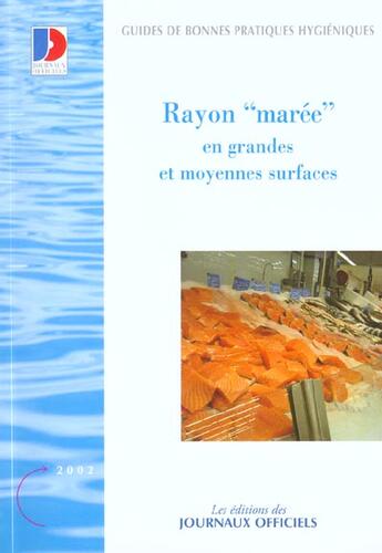 Couverture du livre « Rayon maree en grandes et moyennes surfaces n 5927 2002 » de  aux éditions Direction Des Journaux Officiels