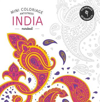 Couverture du livre « Mini coloriage antistress ; India » de  aux éditions Marabout