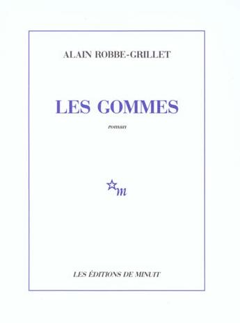 Couverture du livre « Les gommes » de Robbe-Grillet A aux éditions Minuit